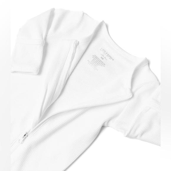 Little Bipsy Ribbed 2-Way Zip Romper - Shell - 6-9 Months - Picture 5 of 10